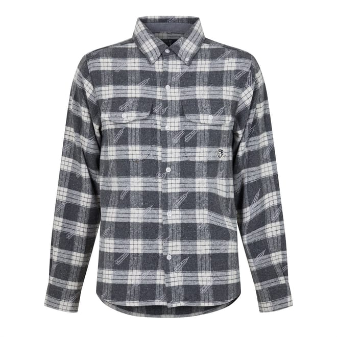 Checked Collared Neck Long Sleeve Shirt