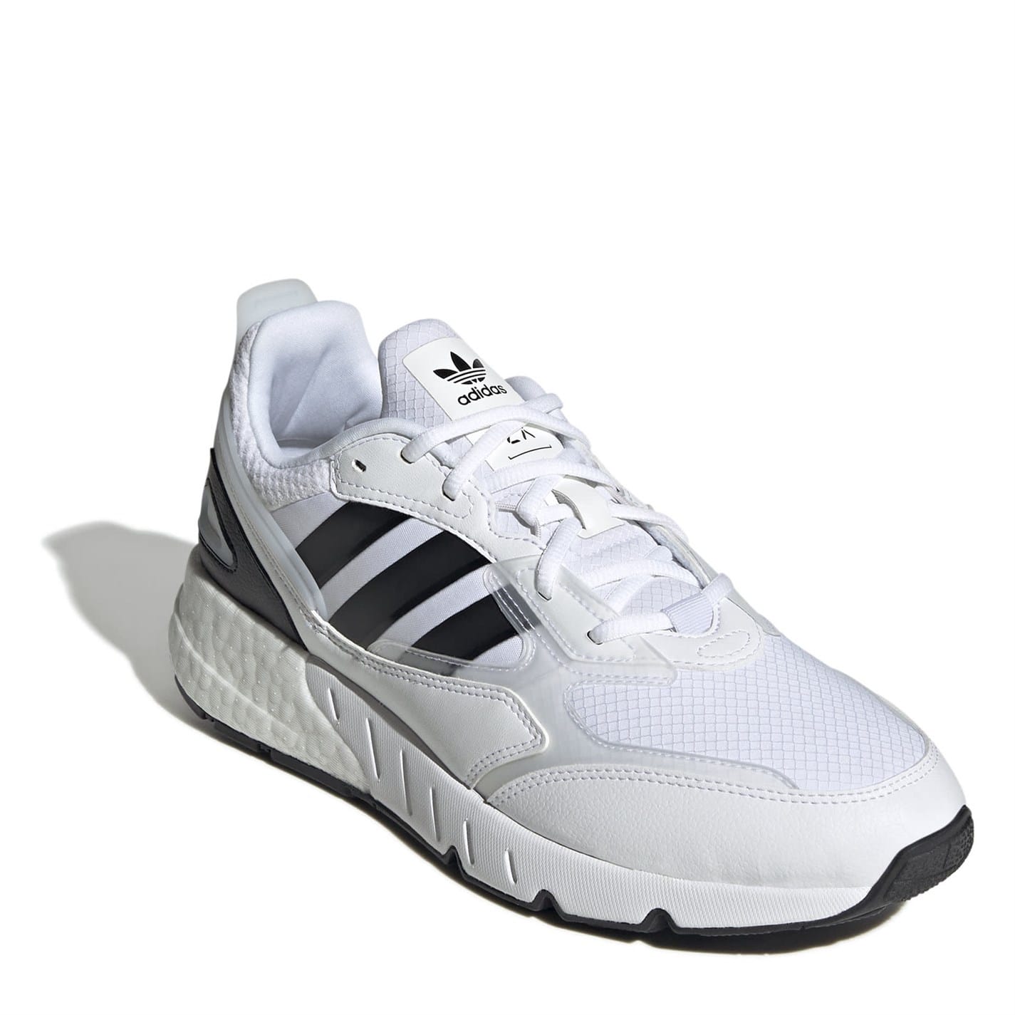 White adidas ZX 1K Boost 2 Low Top Running Sneakers - Get