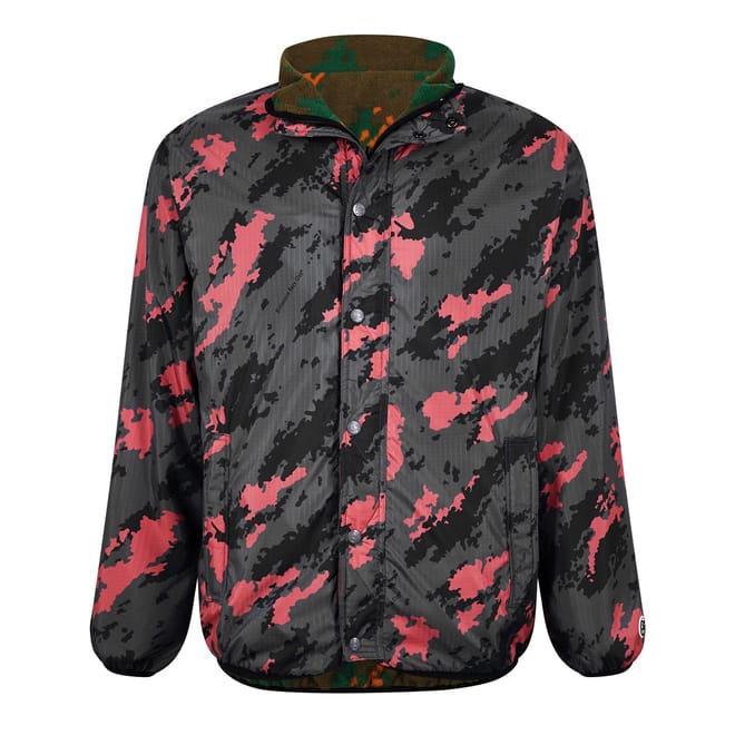 Reversible Camo Print Fleece Jacket