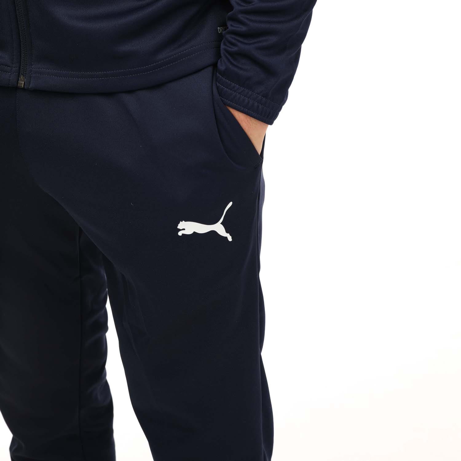 Navy Puma Mens Team Rise Training Poly Pants Get The Label