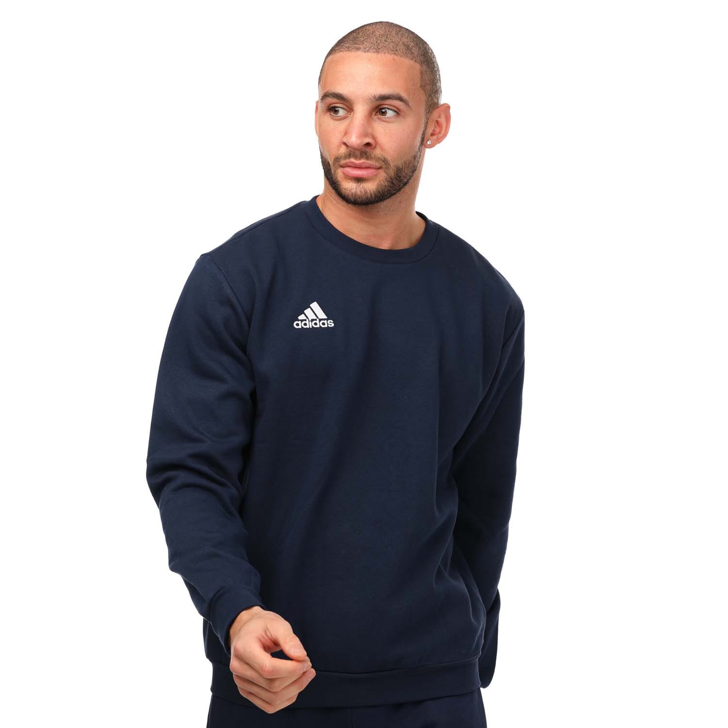 Mens blue adidas sweatshirt hotsell