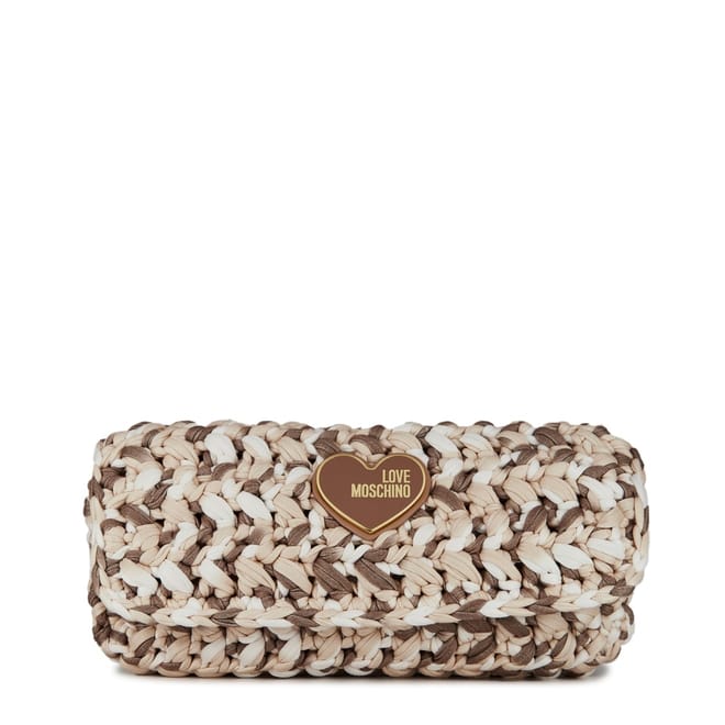 Crochet Logo Clutch Bag