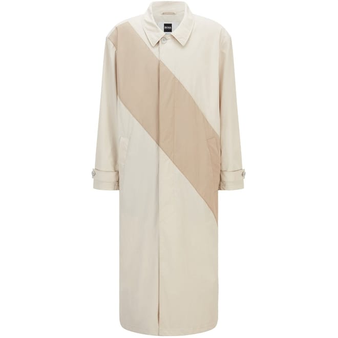 Long Collared Neck Relaxed Fit Coat