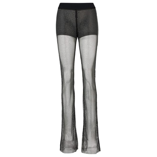X Bella Poarch Slim Fit Glitter Mesh Trousers