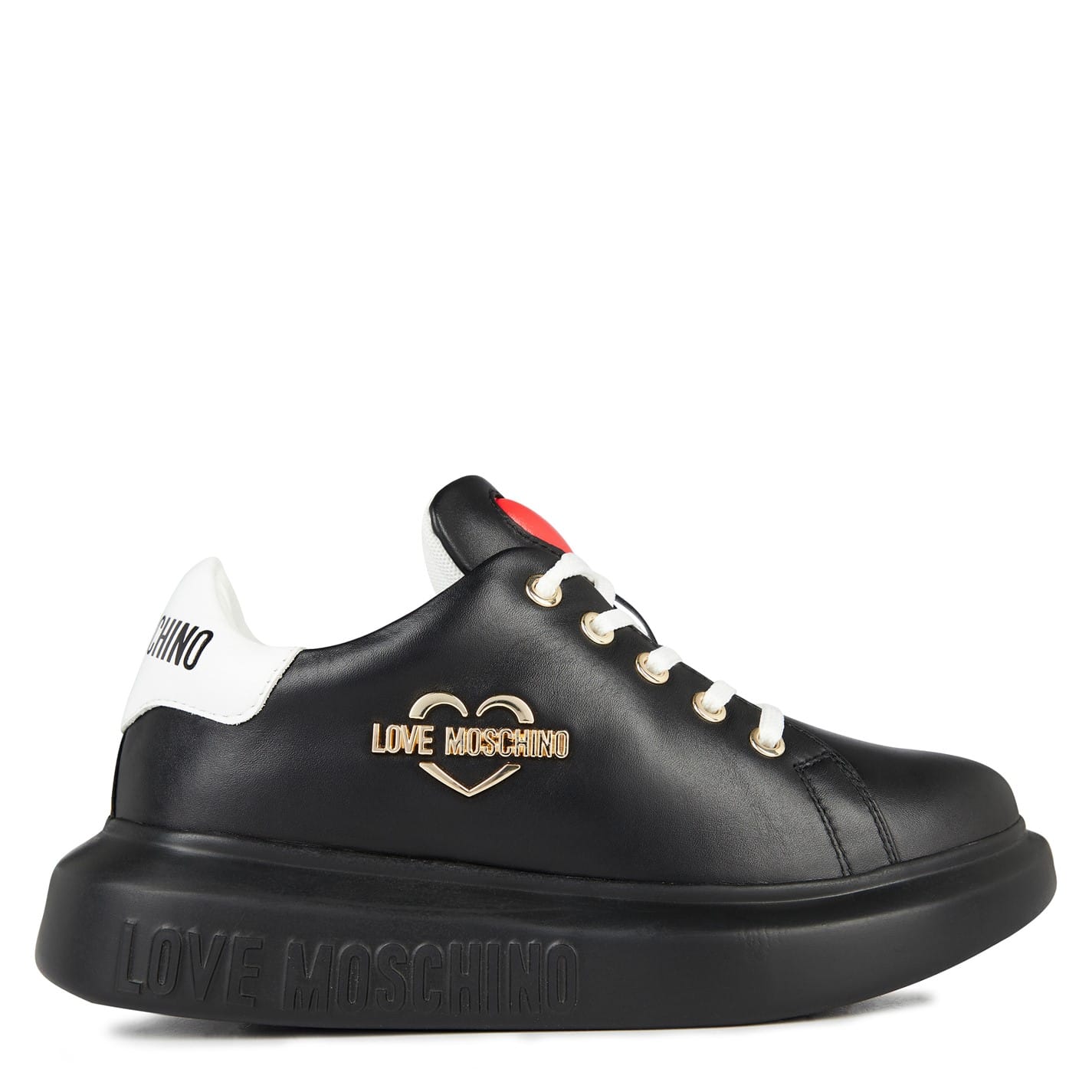 Black Love Moschino Sole Trainers Get The Label