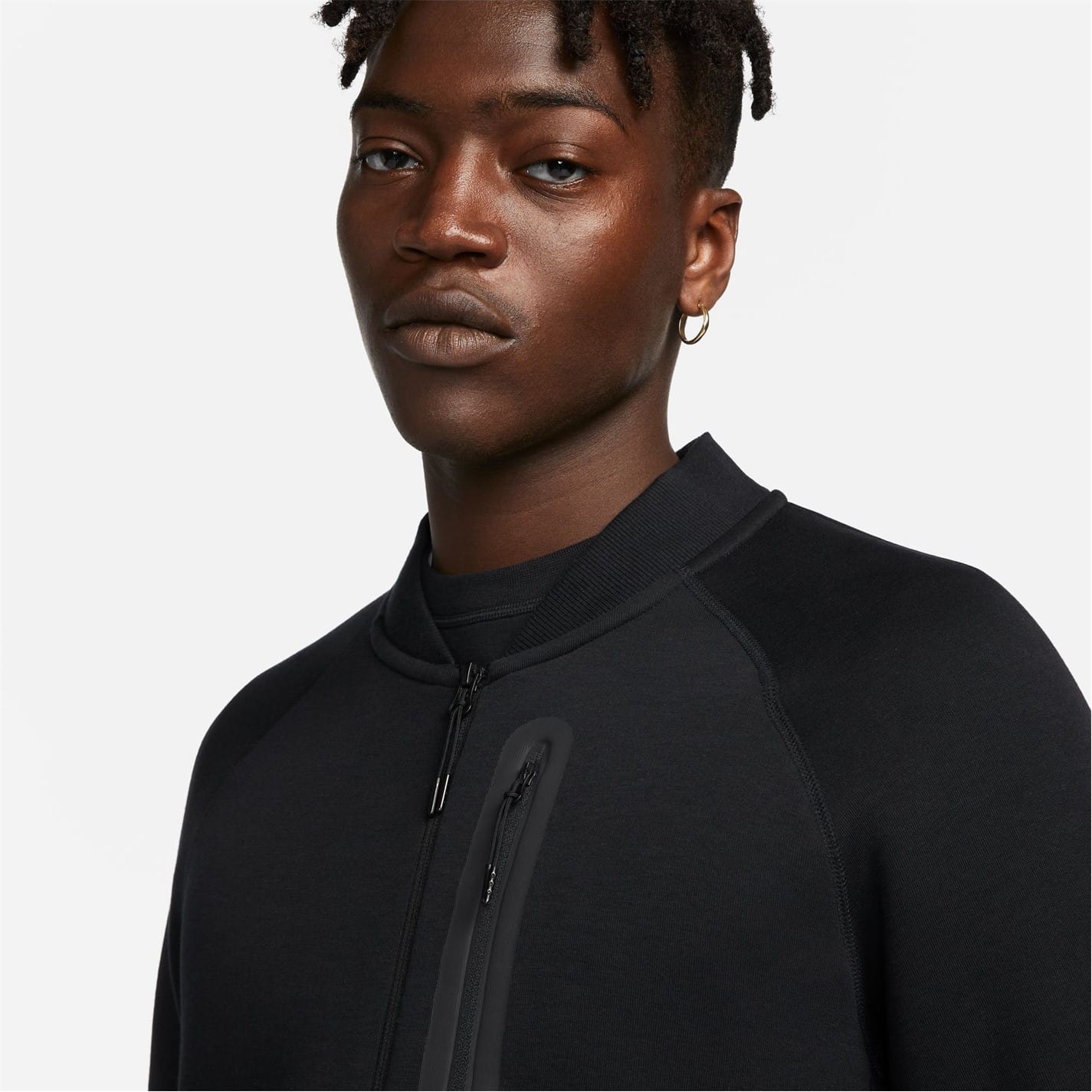 Black Nike Mens Sportswear Tech Fleece Bomber Jacket Get The Label