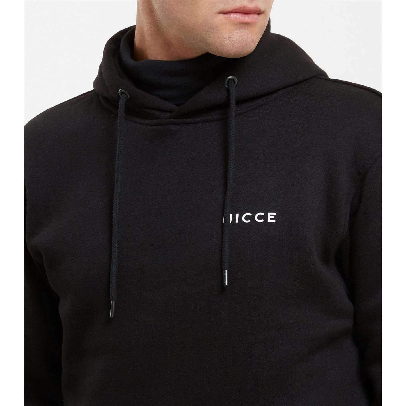 Black NICCE Mens Chest Logo Hoodie Get The Label