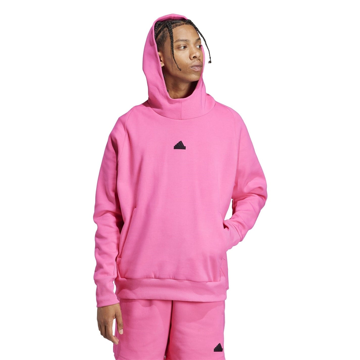 Mens pink adidas hoodie online