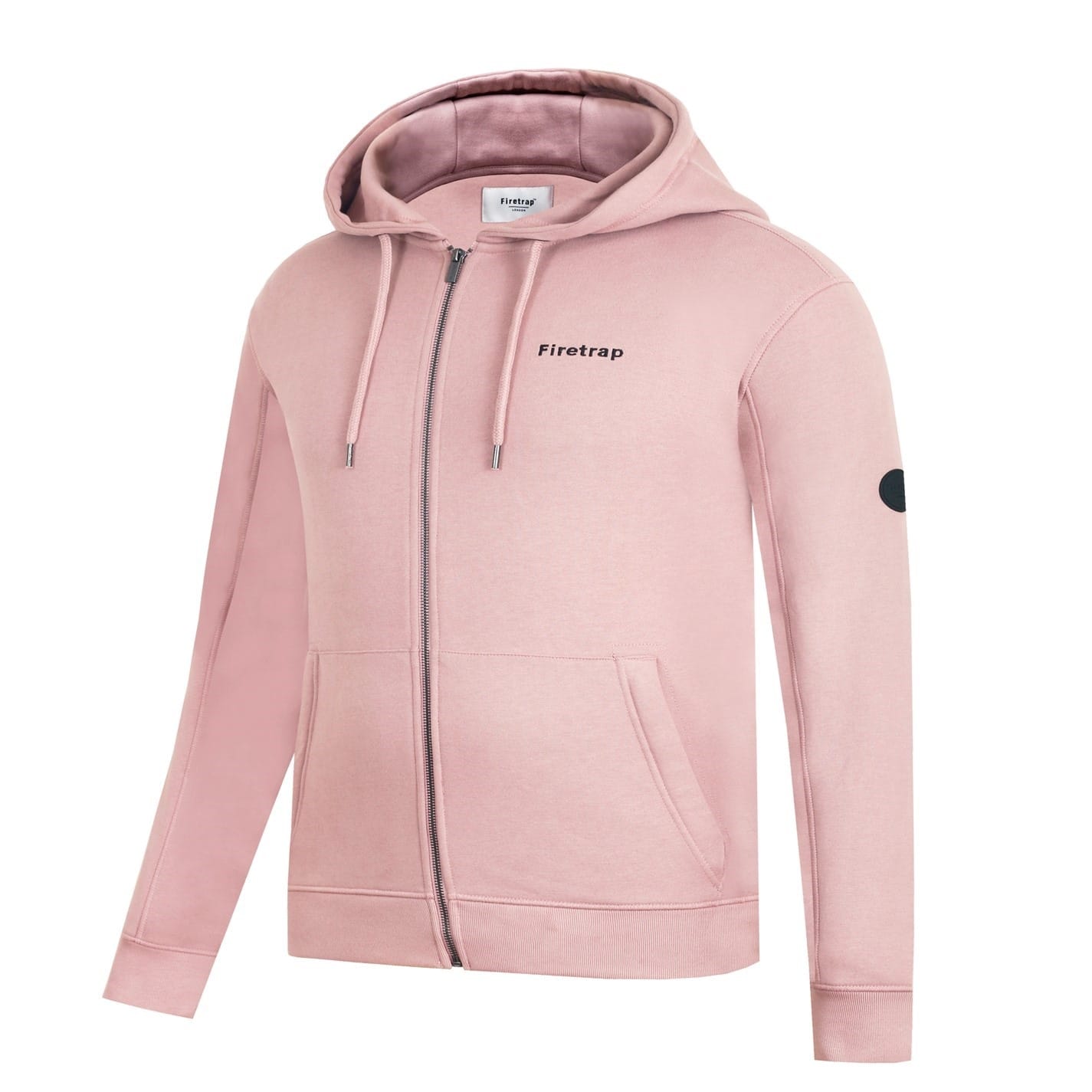 Pink Firetrap Mens Brunel Full Zip Fleece Hoodie Get The Label