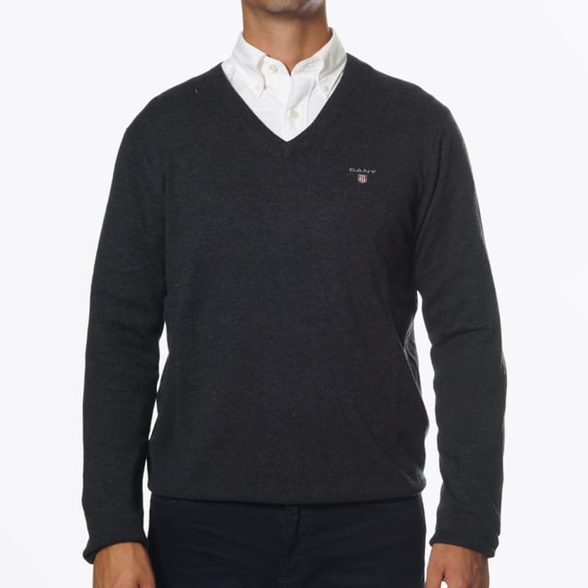 Classic Cotton V-Neck Sweatshirt