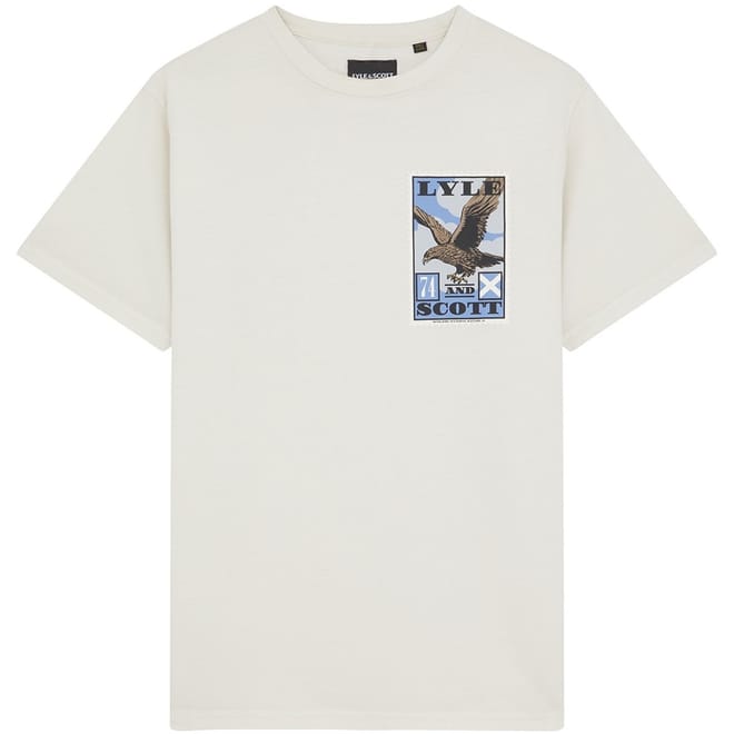 Stamp Print Crew Neck Regular Fit T-Shirt