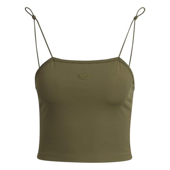 Cropped Spaghetti Strap Slim Fit Tank