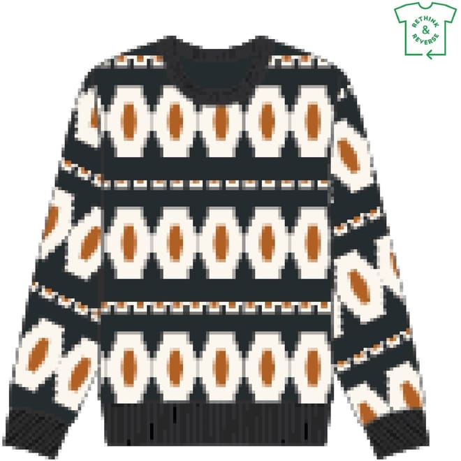 Kitz Fairisle Crew Neck Relaxed Fit Sweater