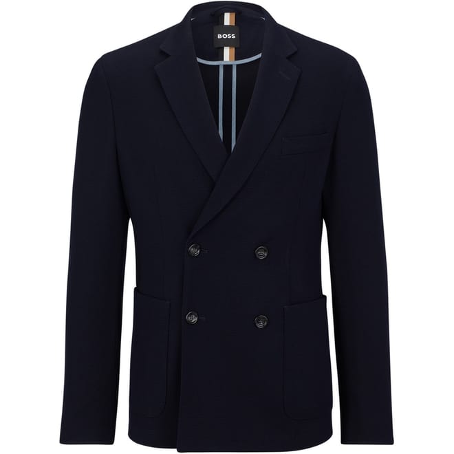 Notched Neck Suit Jacket Regular Fit