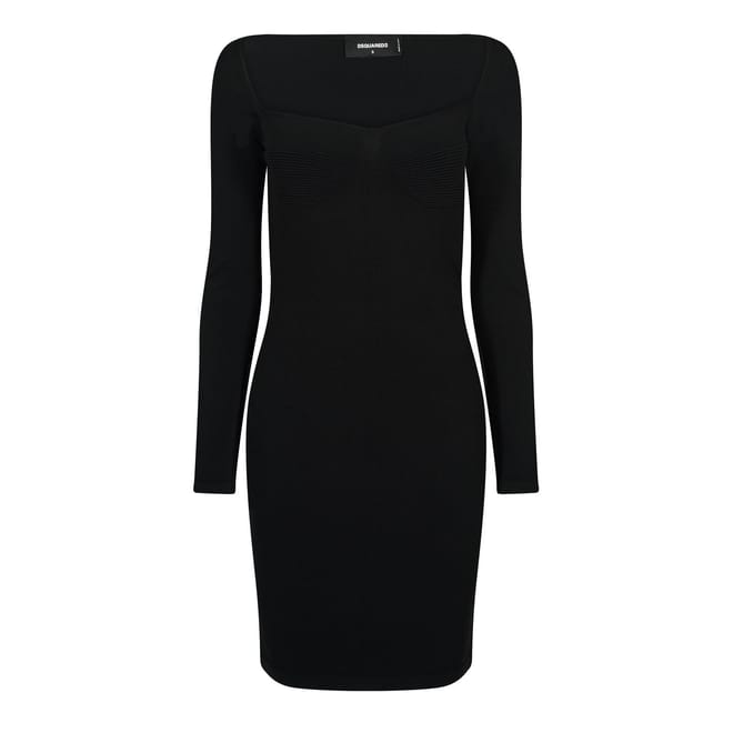 Square Neck Mini Bodycon Dress