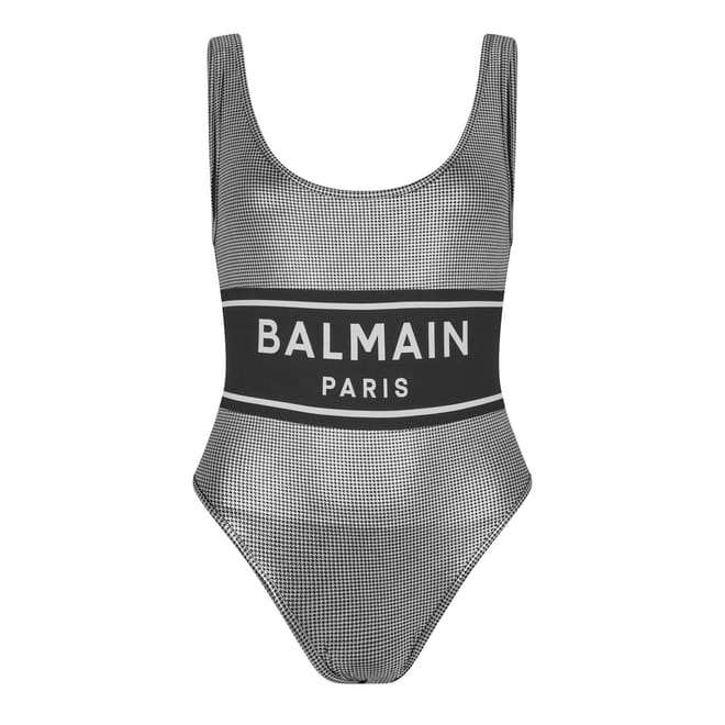 Metallic Effect Puppytooth Swimsuit