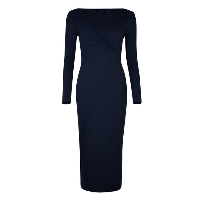 V-Neck Midi Wrap Dress