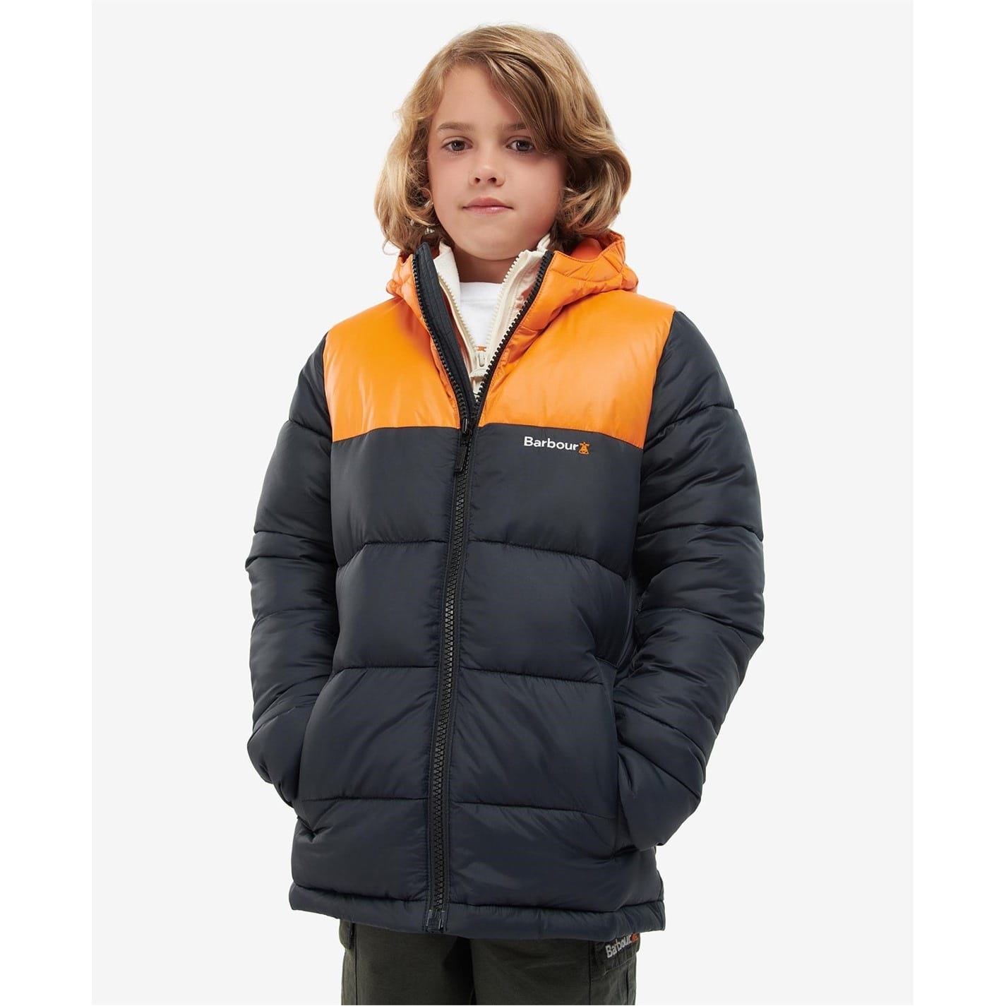 Black Barbour Baffle Quilted Jacket Juniors Get The Label