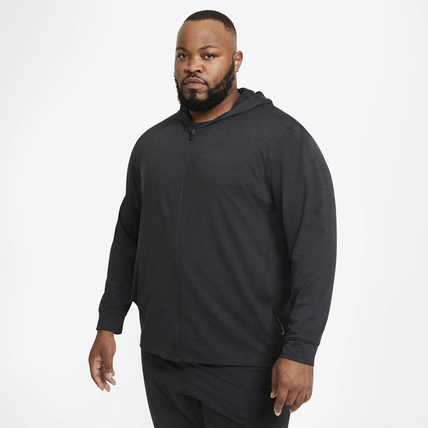 Black Nike Mens Yoga Dri Fit Full Zip Hoodie Get The Label