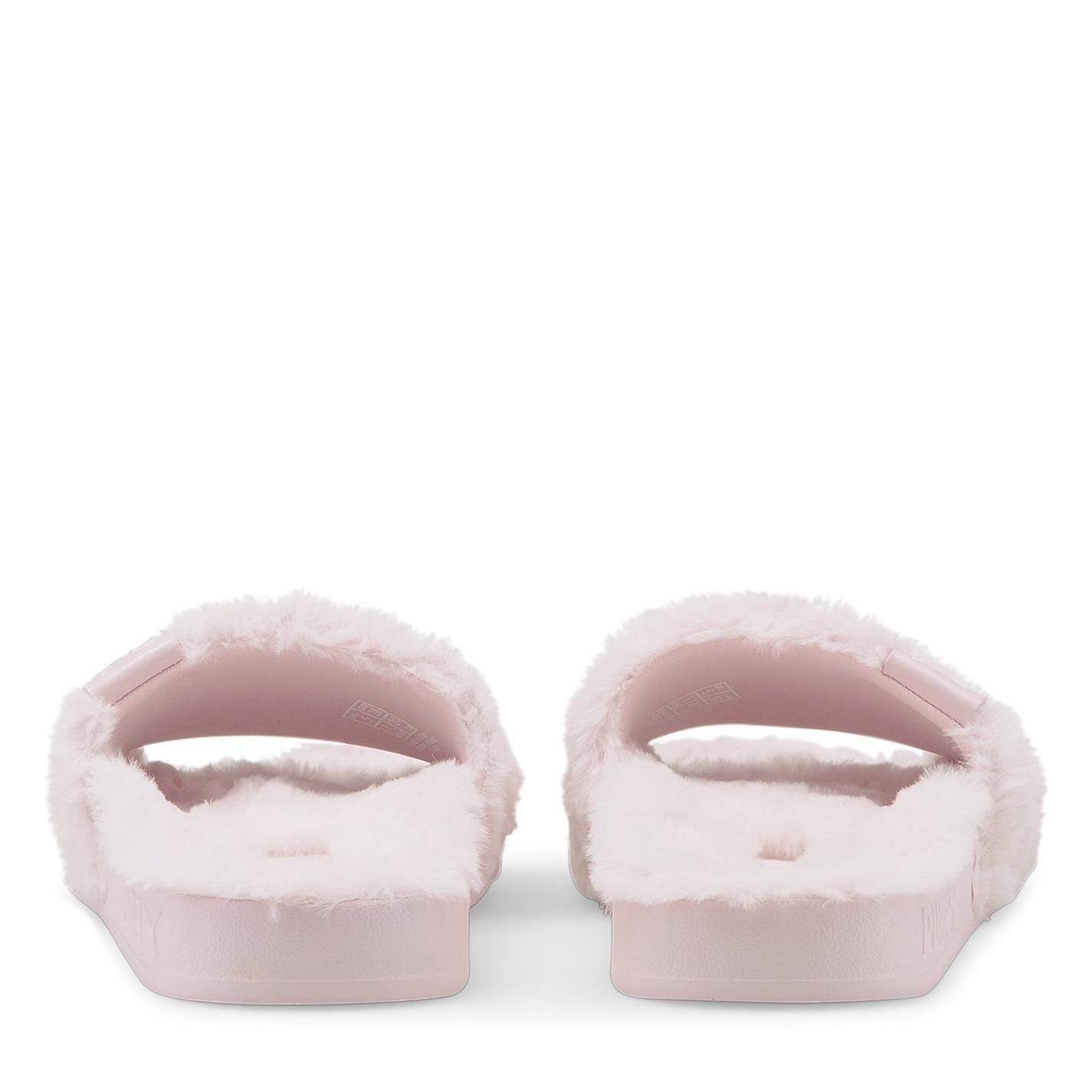 Pink Puma Fluffy Sliders Get The Label