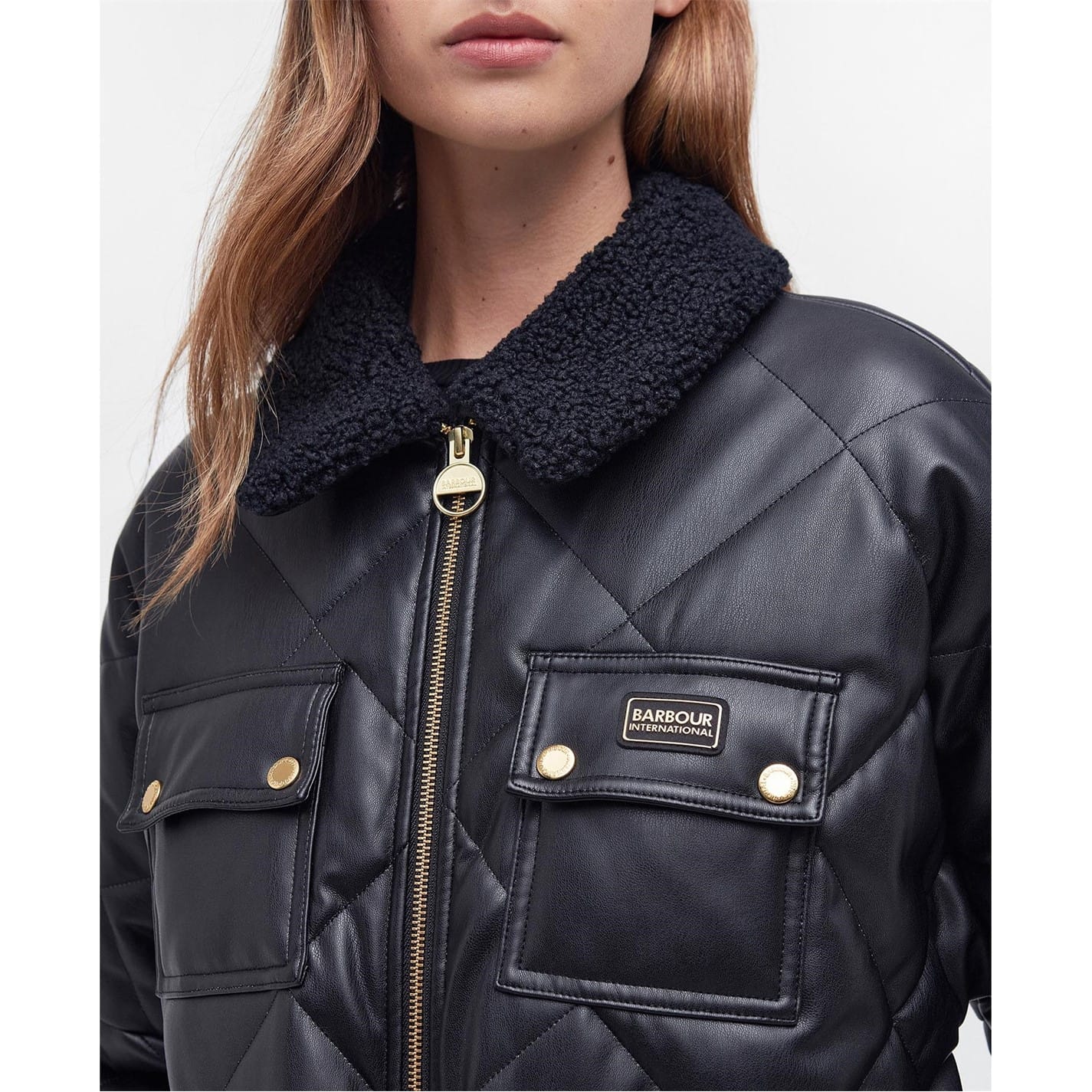 Black Barbour International Quilted Jacket Get The Label