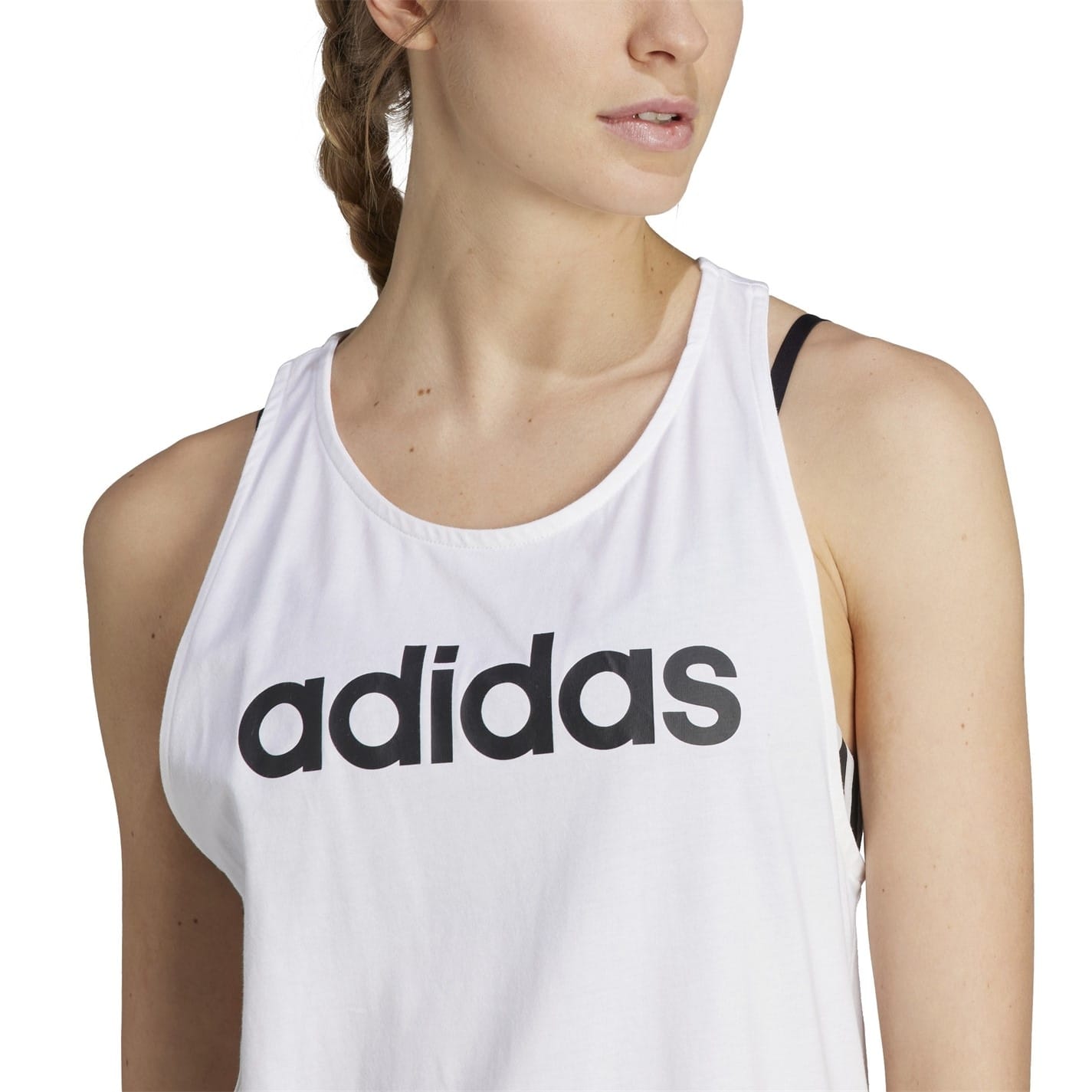 White adidas Womens Essentials Big Logo Tank Top - Get The Label