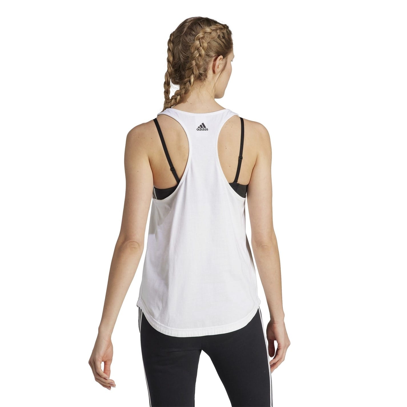 White adidas Womens Essentials Big Logo Tank Top - Get The Label