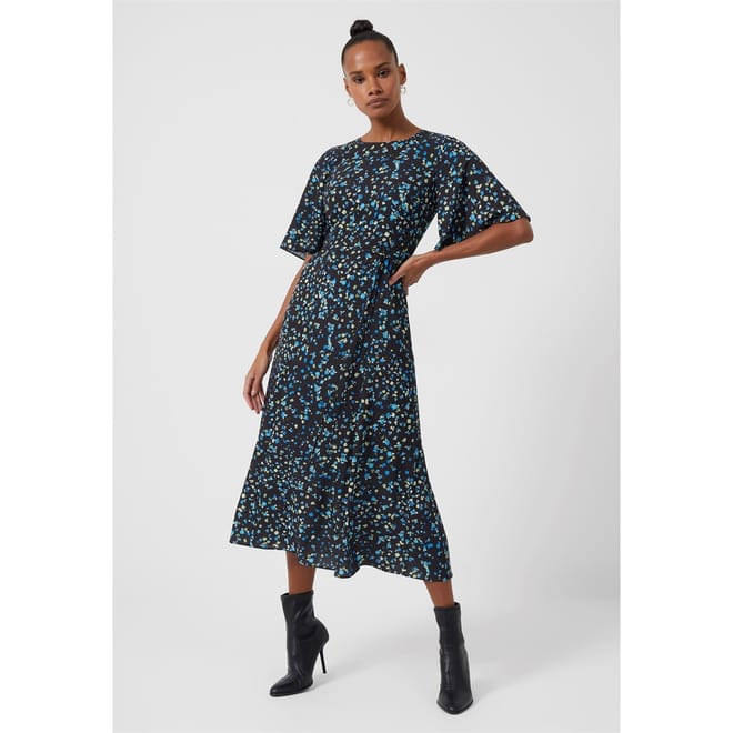 Shea Boat Neck Midi A-Line Dress