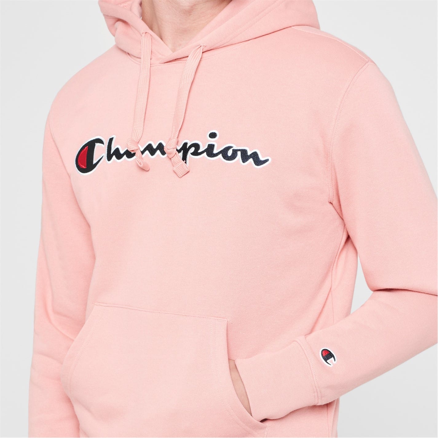 Pink Champion Basic Logo Hoodie Get The Label