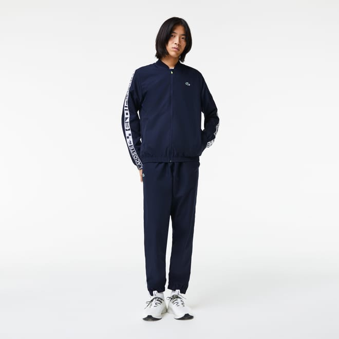 Mens Logo Stripe Tennis Sweatsuit