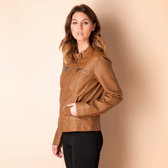Bandit Faux Leather Biker Jacket