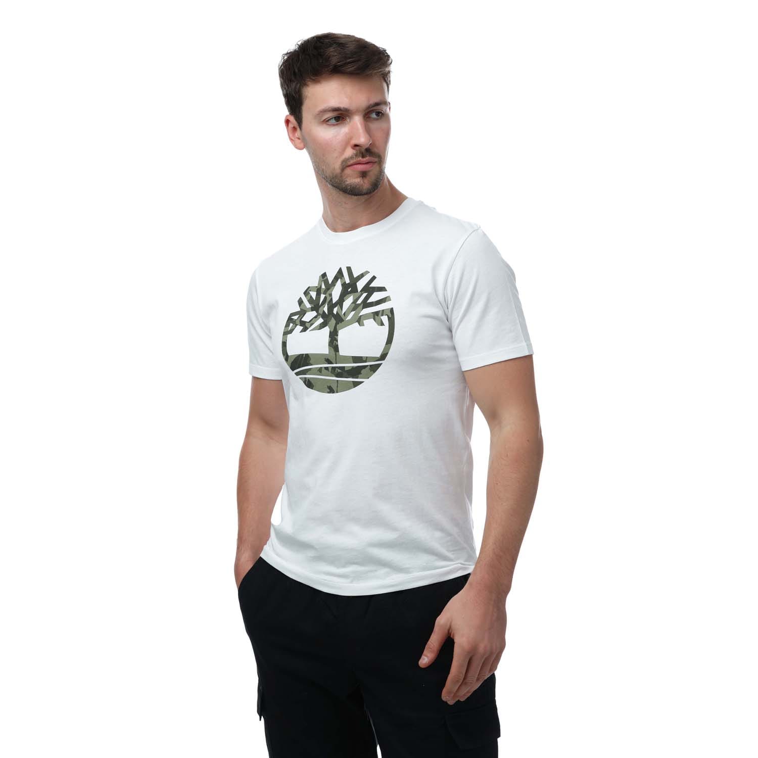 White Timberland Camo Tree Logo T-Shirt - Get The Label