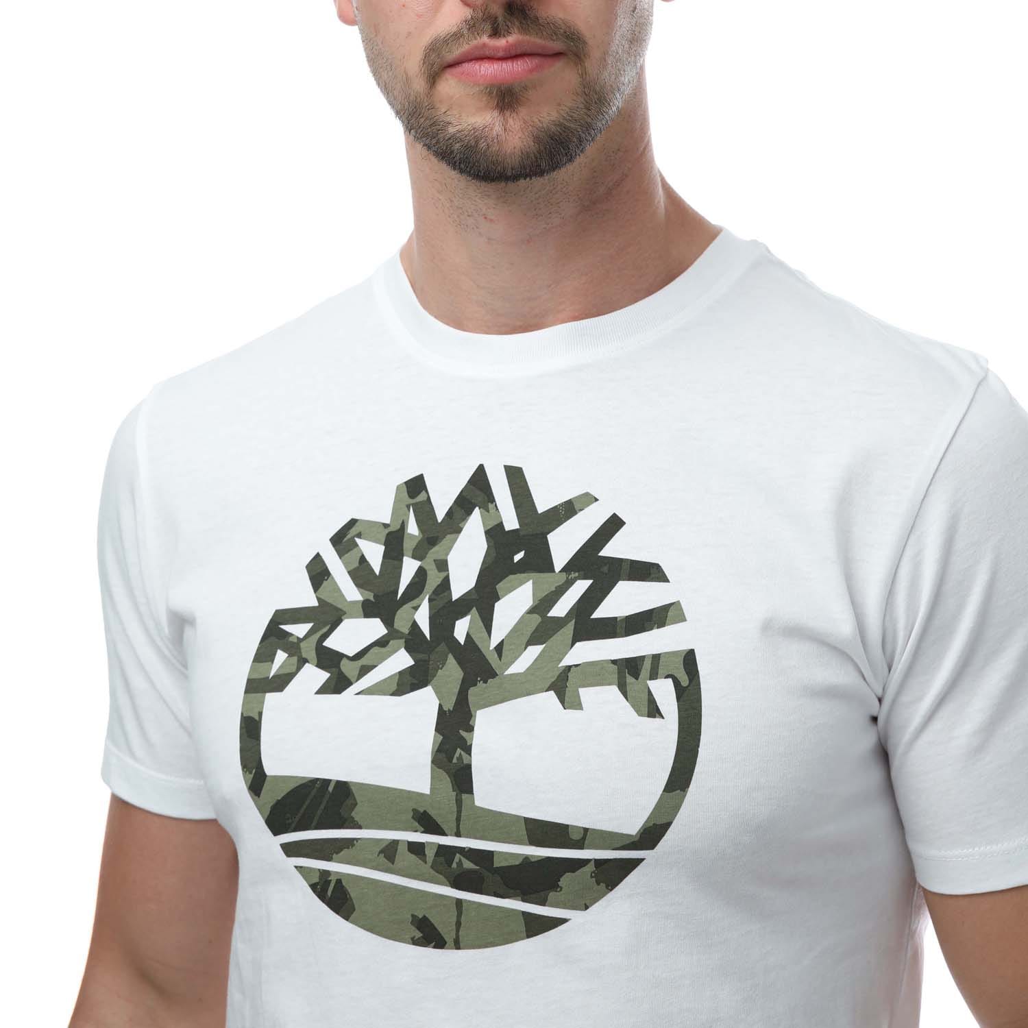 White Timberland Camo Tree Logo T-Shirt - Get The Label