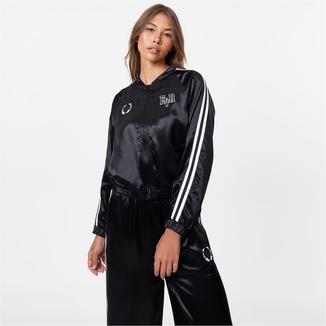 Satin Short Bomber Jacket