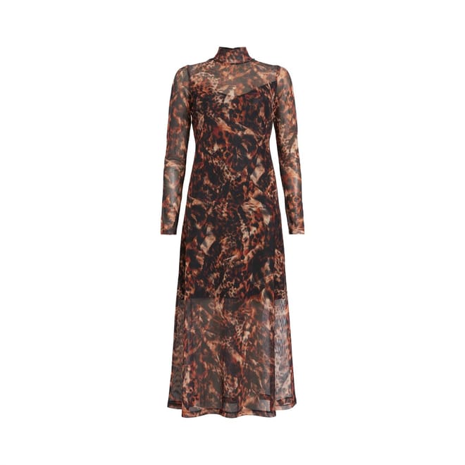 Hanna High Neck Midi Bodycon Dress