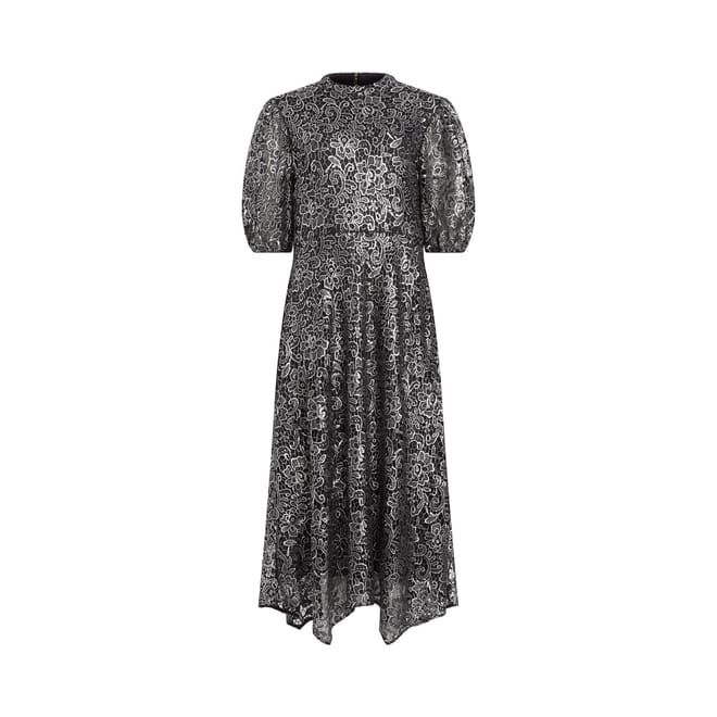 Camila High Neck Midi A-Line Dress