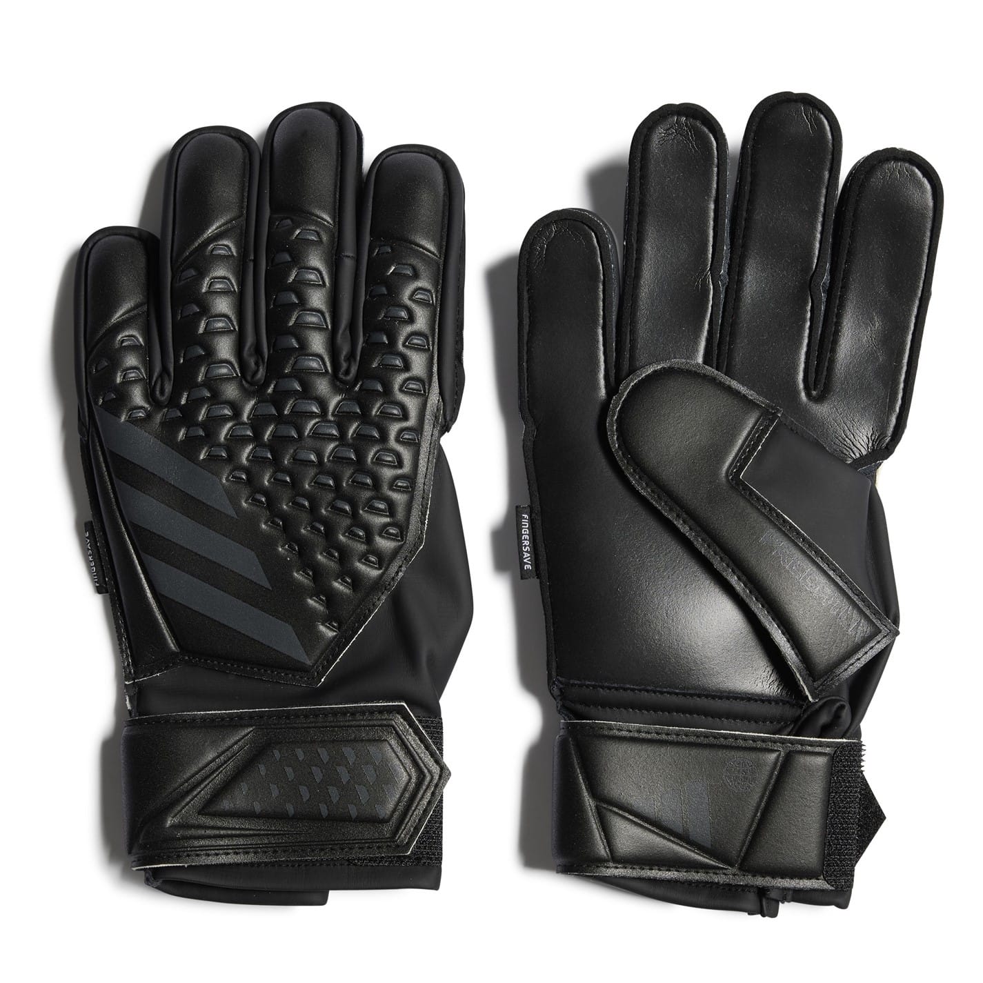 Black adidas Predator Match Fingersave Goalkeeper Gloves Junior Get The Label