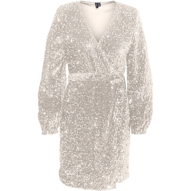 Bella V-Neck Knee Length Wrap Dress