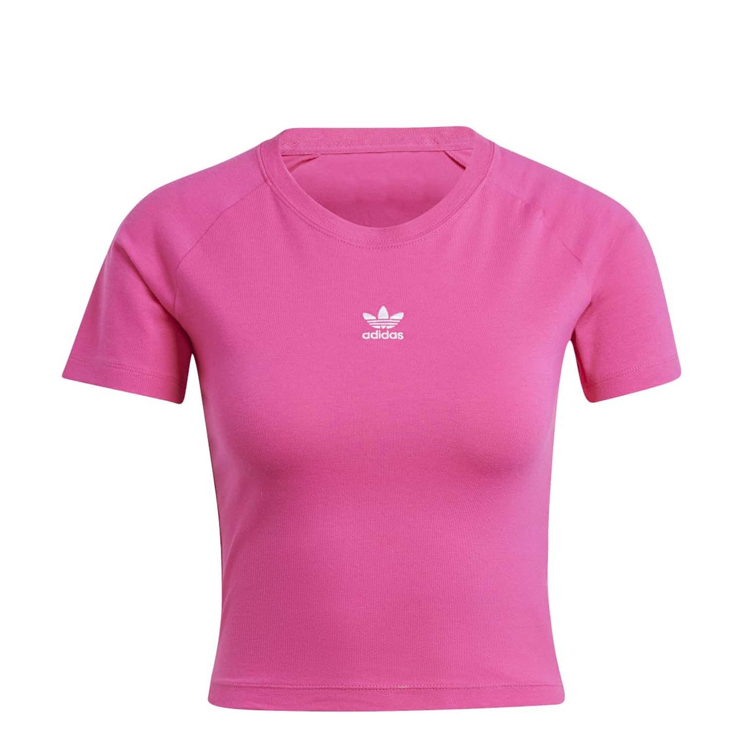 Pink adidas Originals Womens Essentials Short T Shirt Get The Label