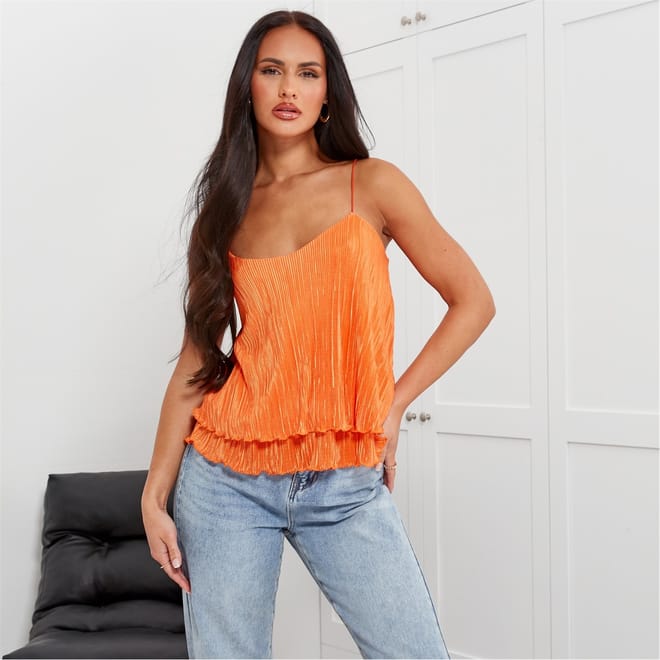 Plisse Layered Cami Top