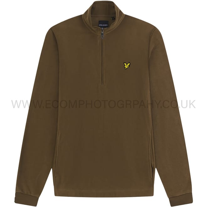 Fleece Zip Neck Relaxed Fit Sweatshirt
