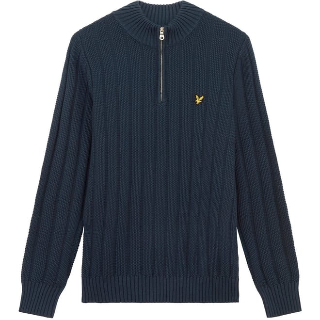 Zip Neck Regular Fit Long Sleeve Sweater