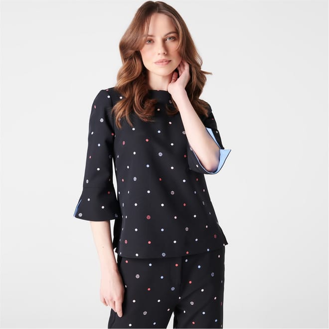 Contour Cuff Shell Blouse