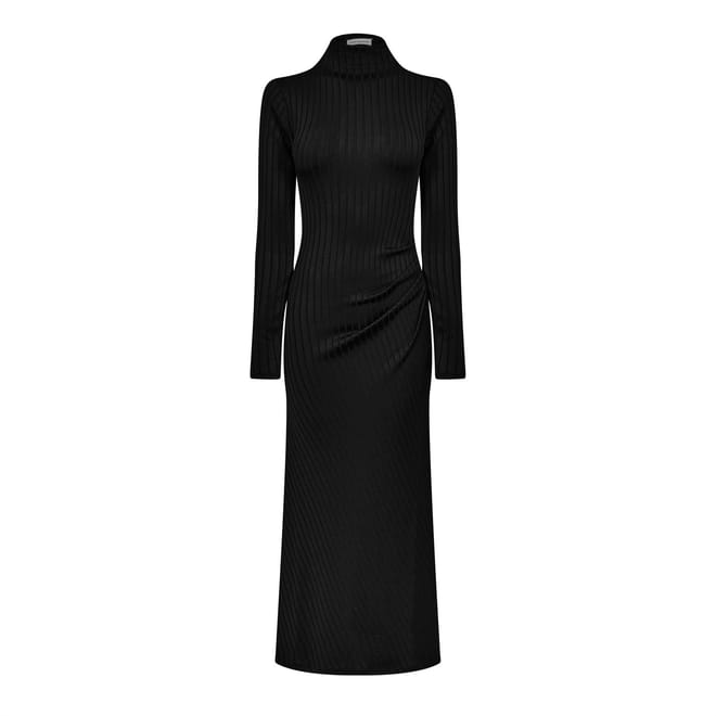 High Neck Midi Bodycon Dress