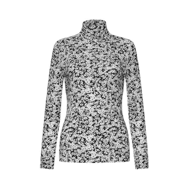 Long Sleeve Mock Neck Slim Fit T-Shirt