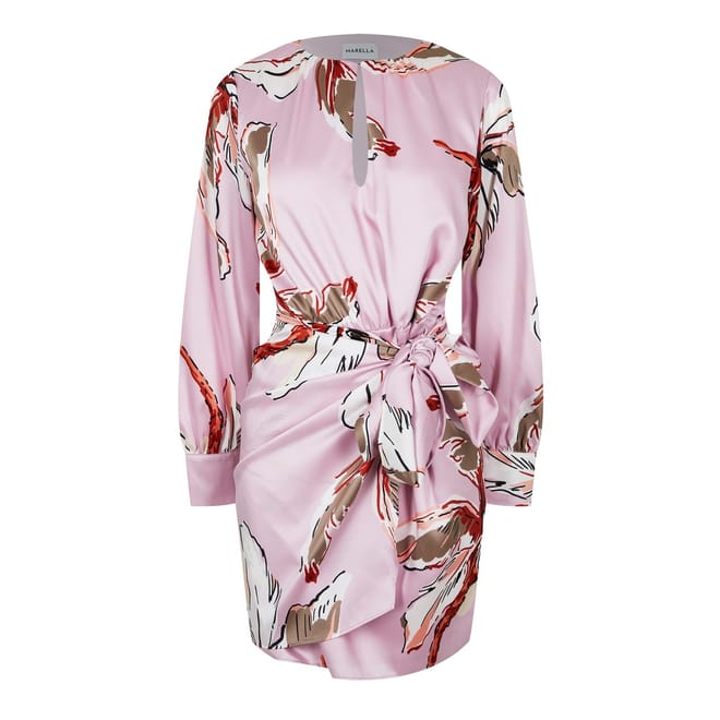 Agre Crew Neck Mini Wrap Dress