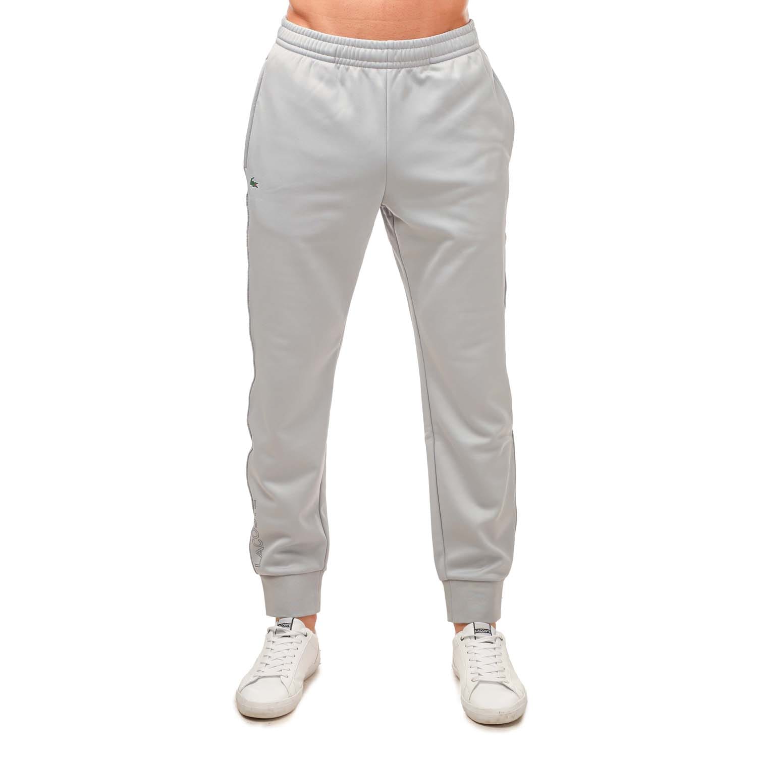 Grey Lacoste Mens Jogging Bottoms Get The Label