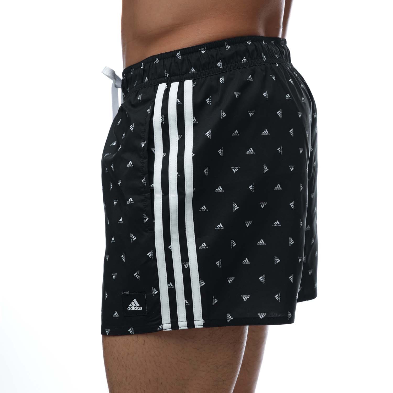 Black White adidas Mini Logo CLX Swim Shorts Get The Label