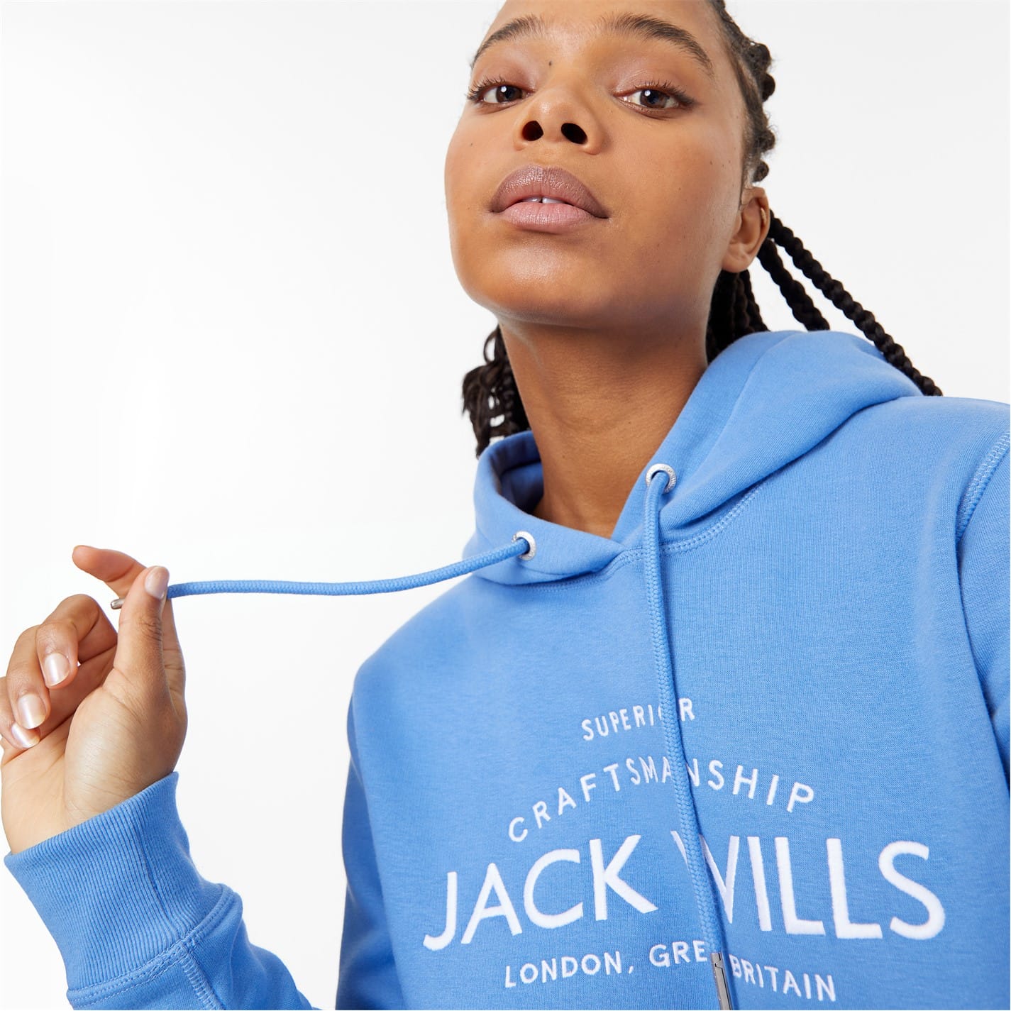 Blue Jack Wills Hunston Graphic Logo Hoodie Get The Label