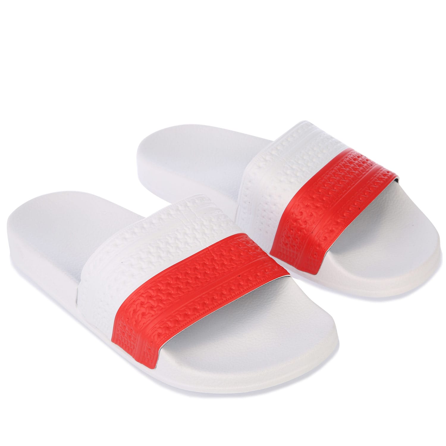 Adidas adilette slides red white online